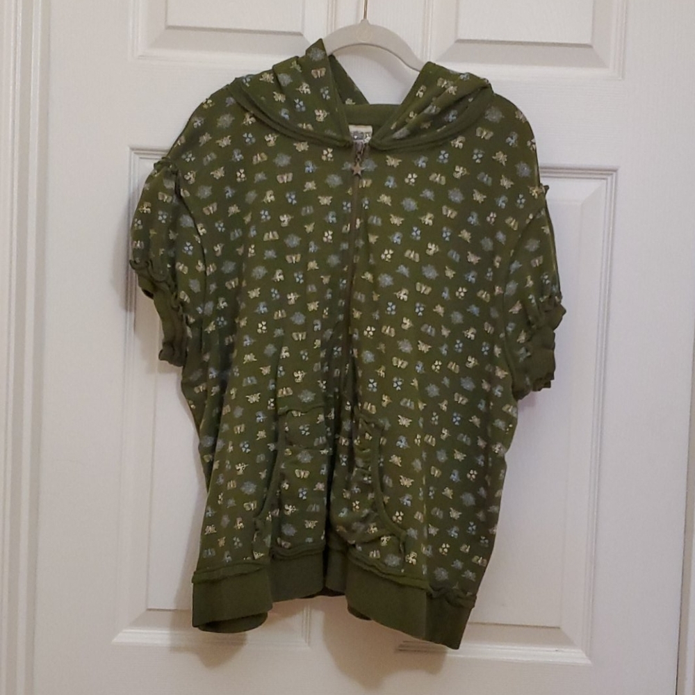 Elemeno shot sleeve hoodie